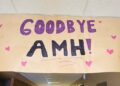 Colorful farewell banner saying "Goodbye AMH!" with hearts and stars.
