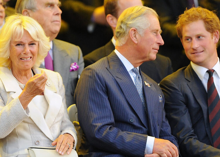 LONDON, ENGLAND - SEPTEMBER 10: Prince William, Duke of Cambridge, Camilla, Duchess of Cornwall, Prince Charles, Prince of Wales and Prince Harry attend the Opening Ceremony of the Invictus Games at Olympic Park on September 10, 2014 in London, England. (Photo by Dave J Hogan/Getty Images for Invictus Games)