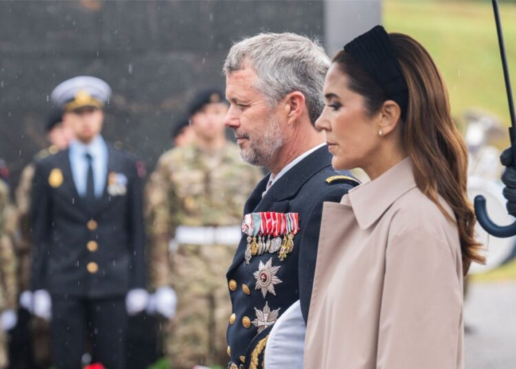 Queen Mary Captured Standing Alone at Danish Palace