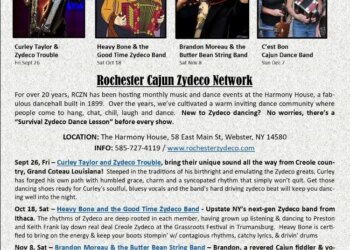 Rochester Cajun Zydeco Network will be launching their Fall Series starting this September.