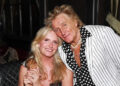 Penny Lancaster and Rod Stewart attend an event in Vegas
