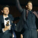 Apple TV+ Adam Scott as Adam Scott and Ike Barinholtz as Sal Saperstein in 'The Studio'
