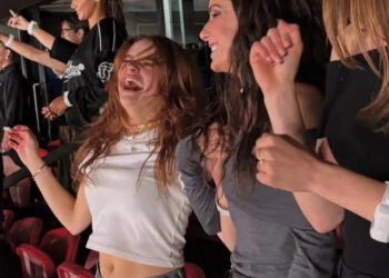 Joey King and Sandra Bullock at Coldplay