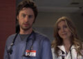 Zach Braff and Sarah Chalke in Scrubs.