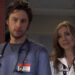 Zach Braff and Sarah Chalke in Scrubs.