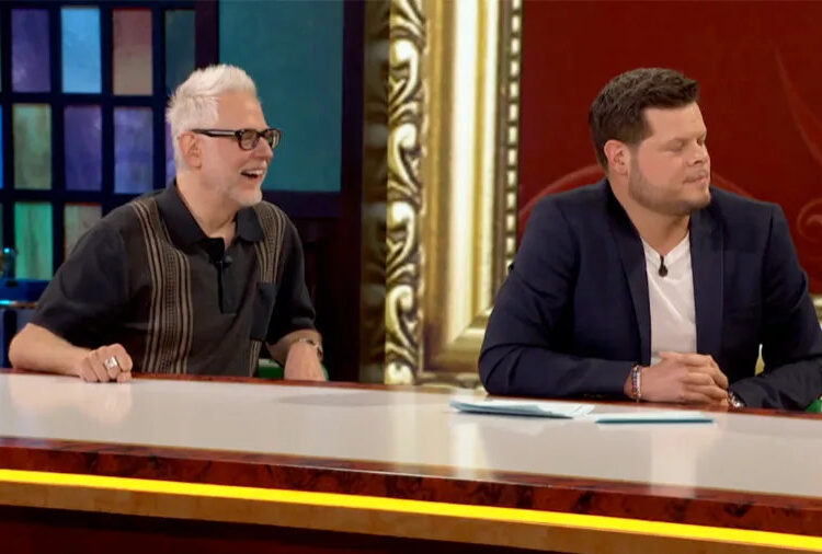 <a class="link " href="https://www.giantfreakinrobot.com/topic/james-gunn" rel="nofollow noopener" target="_blank" data-ylk="slk:James Gunn;elm:context_link;itc:0;sec:content-canvas">James Gunn</a> with his favorite <em>Big Brother</em> player, Derrick Levasseur
