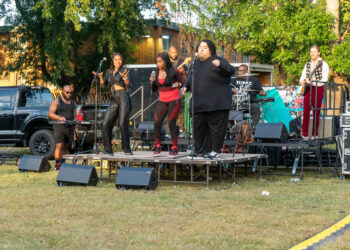 Musicians performing a concert