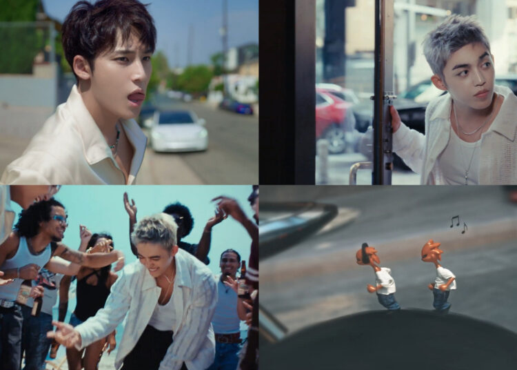 Stills from the teaser for S.Coups and Mingyu's upcoming EP ″Hype Vibes″ [PLEDIS ENTERTAINMENT]