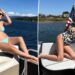Sharon Stone, 67, models plunging animal print swimsuit on 'glorious' boat outing