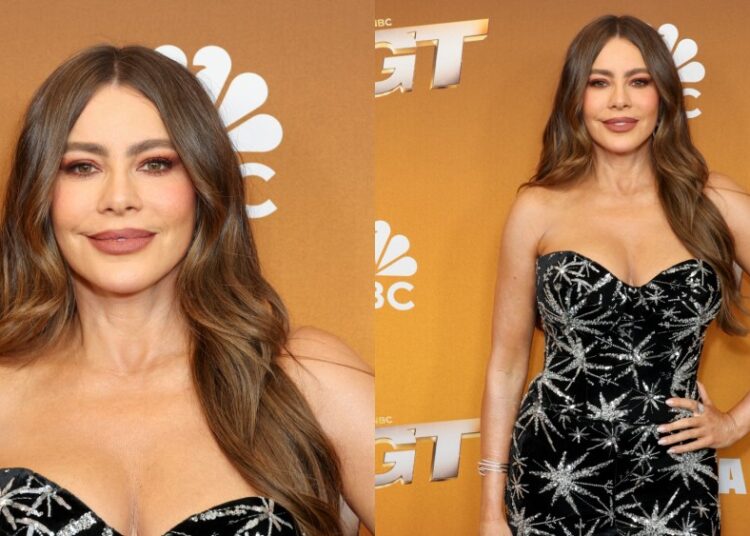 Sofia Vergara Shines in Nadine Merabi Dress at AGT Semifinals Episode