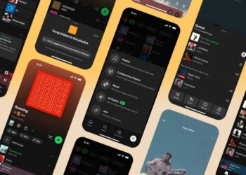 Playlist controls on Spotify.