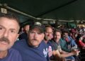 "Super Troopers 3" actors Steve Lemme, Kevin Heffernan, Nat Faxon, Paul Soter, and Jay Chandrasekhar took a break from filming to watch the Red Sox at Fenway Park on Sunday, Sept. 14.