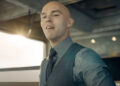 Lex Luthor (Nicholas Hoult) watches the Man of Steel fight in Superman.