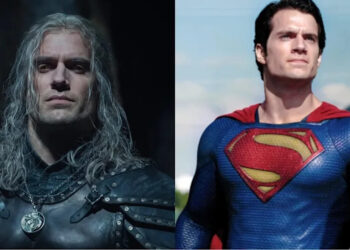 (Left) Henry Cavill in The Witcher (Right) Cavill in Man of Steel