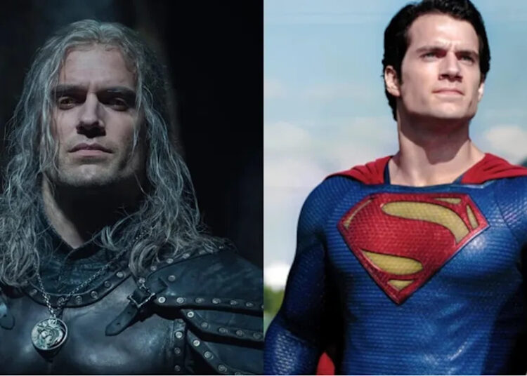 (Left) Henry Cavill in The Witcher (Right) Cavill in Man of Steel