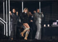 Taylor Swift singing at Eras Tour
