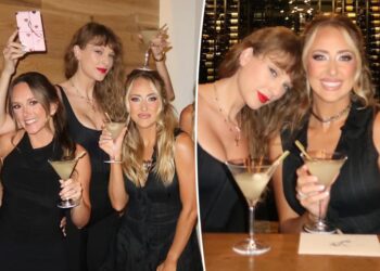 Taylor Swift cuddles up to Brittany Mahomes in new birthday party photo