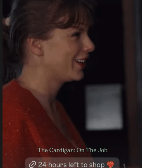 Taylor Swift teases possible new music video while promoting ‘Showgirl’ cardigan
