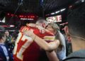 Travis Kelce cried when he proposed to Taylor Swift after two years of dating.