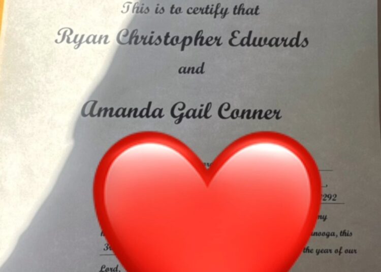 Teen Moms Ryan Edwards Marries Amanda Conner See Her Wedding Ring