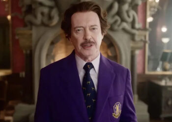 Steve Buscemi as Headmaster Barry Dort in Wednesday season 2.