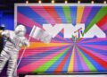 FILE - A statue of the MTV Moon Man appears on the red carpet at the MTV Video Music Awards on Aug. 20, 2018, in New York. (Photo by Charles Sykes/Invision/AP, File)