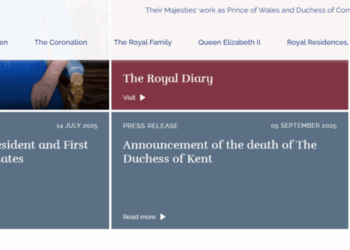 A screen grab of the online book of condolence opened by Buckingham Palace for the Duchess of Kent