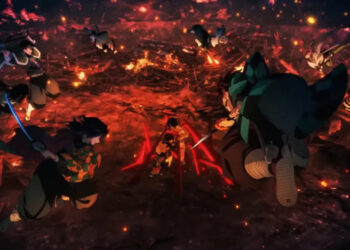 Demon Slayers fall into the Infinity Castle.