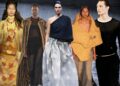 Photo collage of some of the NYFW fashions