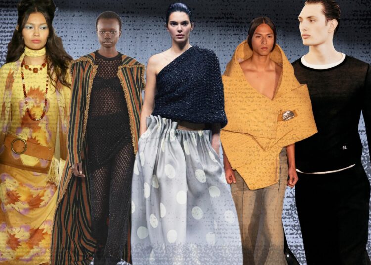 Photo collage of some of the NYFW fashions