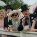 The cast of Downton Abbey: The Grand Finale dressed for a day at the races. .