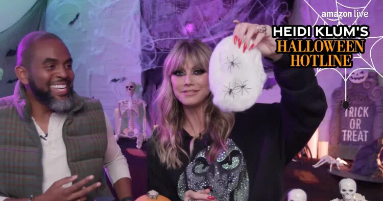 discussion about halloween crafts during a live stream event