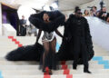 Yung Miami and Sean Diddy Combs pose at the Met Gala, an annual fundraising gala held for the benefit of the Metropolitan Museum of Art's Costume Institute with this year's theme "Karl Lagerfeld: A Line of Beauty," in New York City, May 1, 2023.