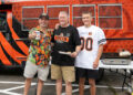 Blake Maislin, Todd Little and Brady Little tailgate before the Cincinnati Bengals preseason game against the Indianapolis Colts.