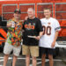 Blake Maislin, Todd Little and Brady Little tailgate before the Cincinnati Bengals preseason game against the Indianapolis Colts.