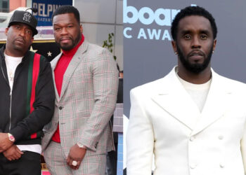 Split image of Tony Yayo with 50 Cent and Sean