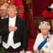 Trump and the late Queen at the 2019 state banquet. Pic: PA