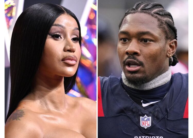 Cardi B and New England Patriots wide receiver Stefon Diggs (AP)