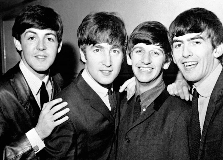 File photo dated 01/10/63 of The Beatles, (left to right), Paul McCartney, John Lennon, Ringo Starr and George Harrison. PA Photo.