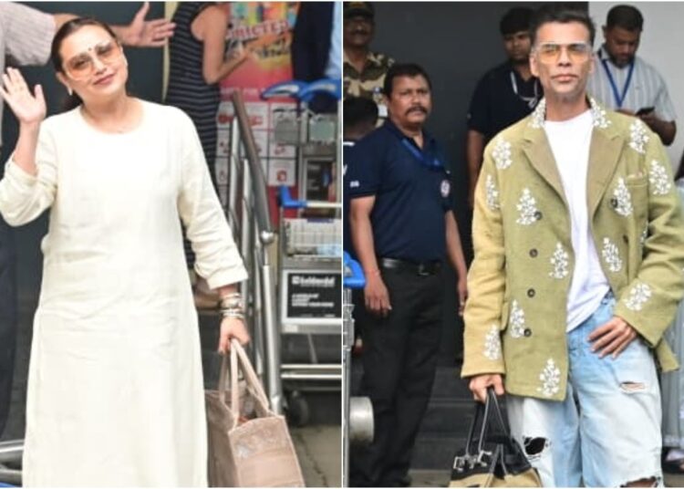 Video: Rani Mukerji, Karan Johar head to New Delhi for National Awards