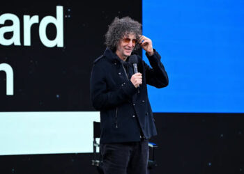 Howard Stern speaks onstage during the SiriusXM Next Generation: Industry & Press Preview at The Tisch Skylights at The Shed on Nov. 8, 2023 in New York City.