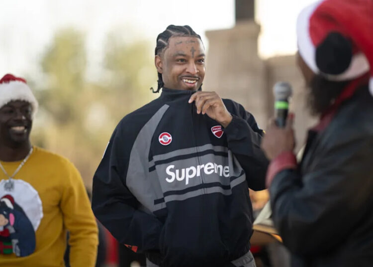 21 Savage attends 21 Savage presents 6th Annual Holiday Toy Drive at Porter Sanford Performing Arts Center on December 21, 2024 in Decatur, Georgia.
