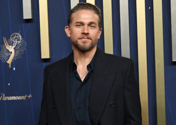 Charlie Hunnam at the 77th Primetime Emmy Awards held at the Peacock Theater on September 14, 2025 in Los Angeles, California.