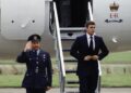 In the chapter 'Air Miles Andy', Lownie wrote that Prince Andrew's liberal use of jets attracted criticism. The Duke is pictured in 1983