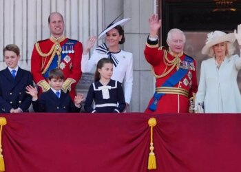 The royals at Trooping the Colour last year