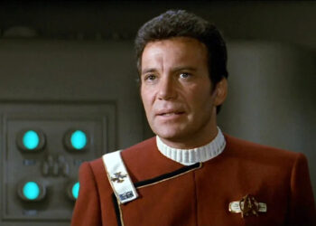 William Shatner in an outfit from Star Trek