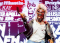 Eddie of Iron Maiden performs at Co-op Live on June 22, 2025 in Manchester, England. .