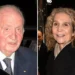 Juan Carlos I and Infanta Elena, a man and a woman, pose smiling at a nighttime event.