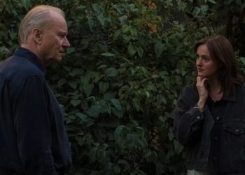 Stellan Skarsgård and Renate Reinsve in 'Sentimental Value'<cite>Kasper Tuxen/Mubi</cite>