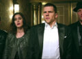 Dave Franco, Lizzy Caplan, Jesse Eisenberg, Woody Harrelson all lined up in Now You See Me 2.